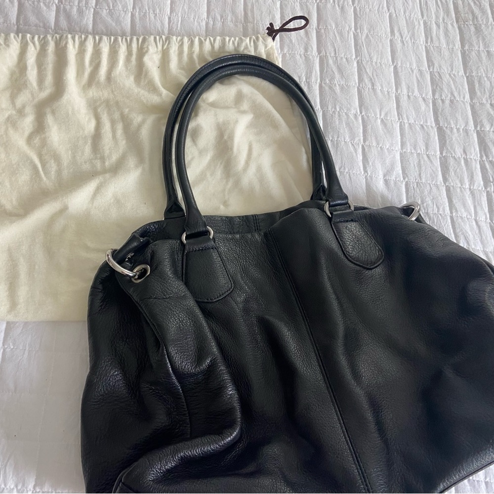 Mila Face Black Leather bag/purse